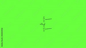 direction. side. road. vector. black lines. on a greenscreen background. wooden way direction icon 4k animation.