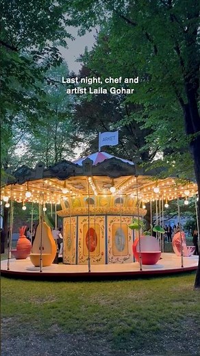 Laila Gohar unveils fruity fairground carousel at Milan design week 2026