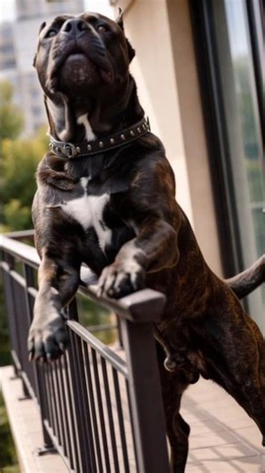 ⚡ Power in motion, focus in every step!This energetic and alert Cane Corso is always ready 🐶🔥