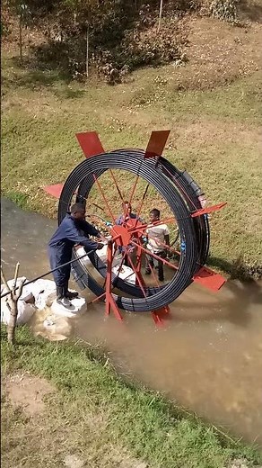 The spiral water wheel pump