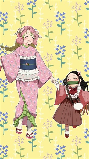 #Mitsuri & Nezuko cute moments 🥰 #demonslayer #foryou