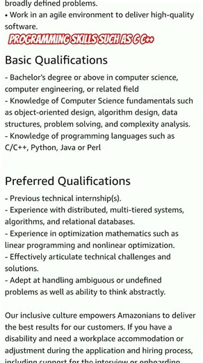 Amazon Software Engineer Job 2026 😍 Off Campus | SDE I | Full Details + Apply Link #shorts #jobs