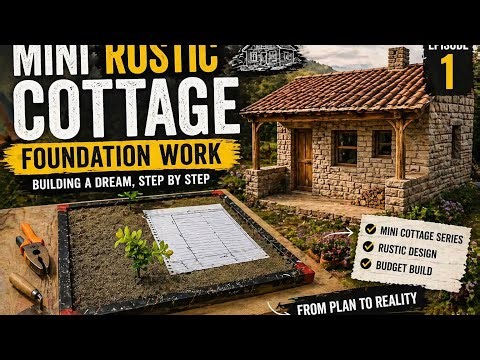 Mini Rustic Cottage Build 🏡 | Foundation Work Step by Step (Episode 1)