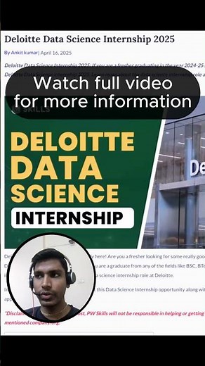 Deloitte Data Science Internship 2025 | Application Guide for Freshers | CloudShala