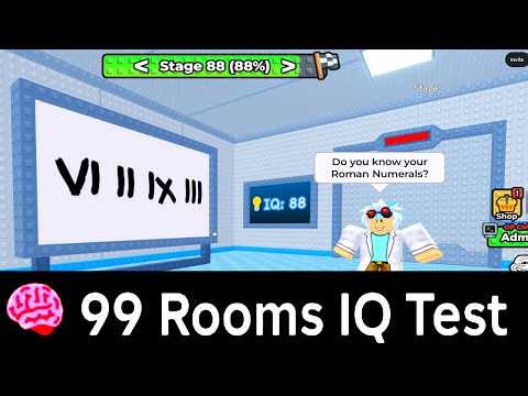 STAGE 88 in 99 ROOMS IQ TEST Roblox Walkthrough [Full Guide] 🧠 [How To Escape Stage 88]