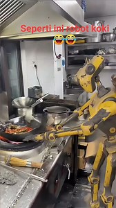 Robot koki 😂😂 #robot #koki #lucu | Video Viral