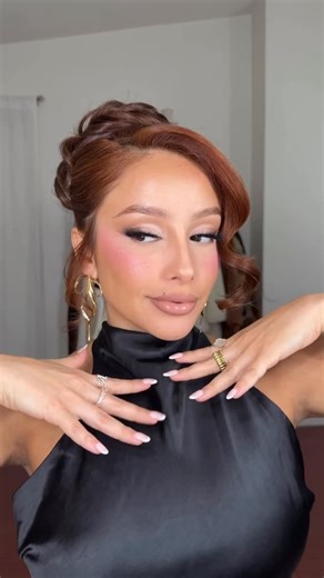 Erika Rodriguez on Instagram: "A moment for this GLAM. 🖤✨ All products are tagged on my LTK. 🫶🏼 @hudabeauty glowish bright light concealer & glowish skin tint foundation @toofaced sculpting stick @onesize cheek clapper blush shade attention seeker @lauramercier translucent powder @patrickta major sculpt bronzer shade she’s sculpted @anastasiabeverlyhills brow powder duo shade auburn @lillylashes style money maker @maccosmetics lipstick shade yash @charlottetilbury lipstick shade Kim k w @huda