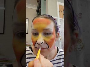 Easy Tiger Face Painting Tutorial