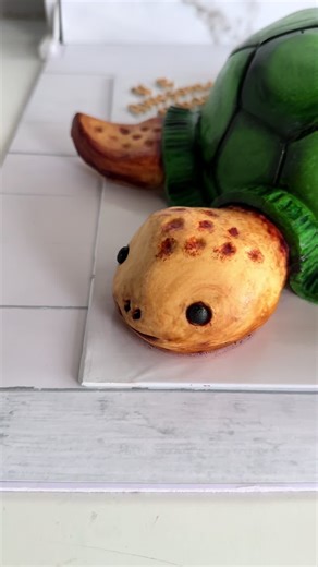 Delicious Tortoise Theme Birthday Cake