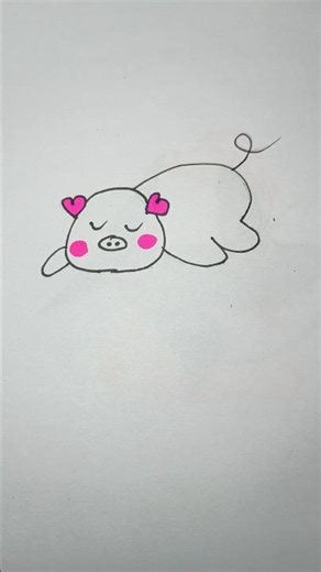 How to draw a pig simply