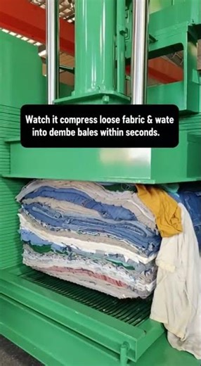 double chamber clother baling machine#usedcloth #baler #nkbaler #compressor