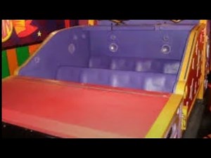 Simpsons ride universal studios Hollywood bottom floor of the cart middle