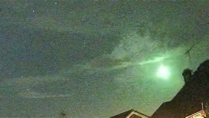 Watch: Green meteor blazes a fiery path across the UK sky