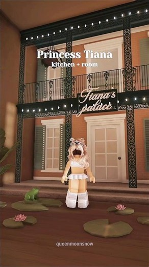 roblox princess tiana palace bloxburg house build ideas ,bedroom, kitchen, decals #roblox #bloxburg
