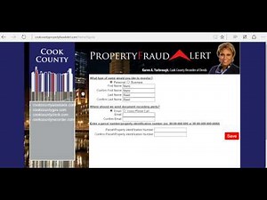 How to Sign-up for the Cook County Recorder of Deeds Free Property Fraud Alert