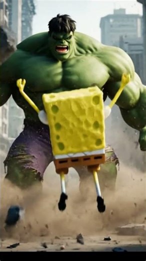Hulk Punches SpongeBob – This Was Unexpected #hulk #marvel#viral #spongebob