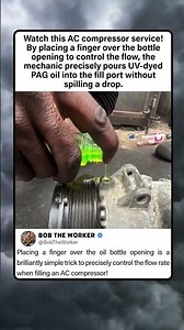 AC Compressor Oil Fill Trick ❄️🔧