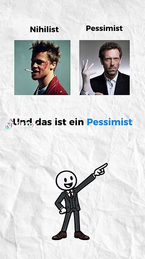 Unterschiede: Nihilist vs. Pessimist, Opportunist vs. Idealist, Kleptomanie vs. Diebstahl