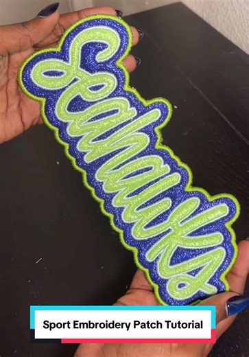 I know, I know! It’s been a LONG minute! But after a God-led rest period, I’m truly back with more tutorials and projects for you guys! Starting off - an embroidery patch for those who may have not seen my other posts! I love making these so much but this is also to help you learn how to make them as well! All materials are listed in my Amazon storefront (linked in bio) but For this project I’m using @VINYL FROG HTV lime green glitter htv and @Siser North America royal blue glitter htv .. Hope t