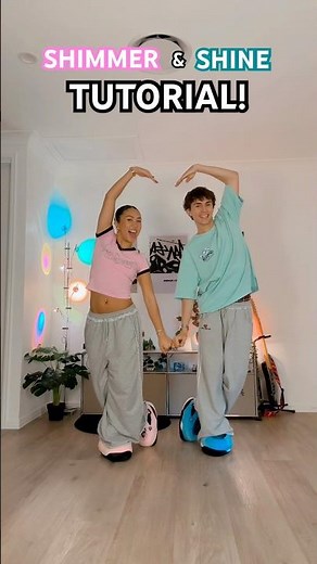 SHIMMER & SHINE DANCE TUTORIAL! ✨🩷🩵 ( FOLLOW ALONG! ) - CadelandMia #tutorial #cute #dance #viral