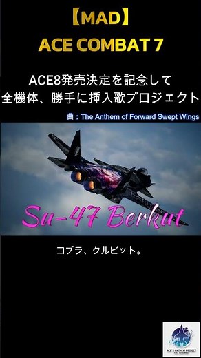 【AC7/MAD】Su-47ベルクート「全機体勝手に挿入歌プロジェクト」 #acecombat7 #エースコンバット7