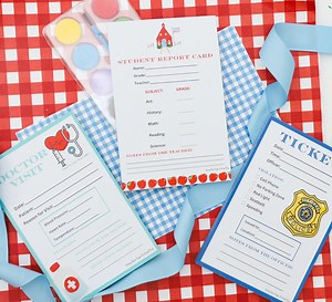 Kids Pretend Notepad Set / Fake Tickets, Fake Report Cards, Fake Doctor Office Note - Etsy
