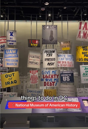 If you don't know what to do in DC then visit the Smithsonian National Museum of American History! They have many exhibits on how American was made of so many diverse people and cultures! - 📍National Museum of American History, 1300 Constitution Ave. NW, Washington, DC 20560 - #smithsonianmuseum #thingstodoindc #washingtondc #museum #museumofamericanhistory