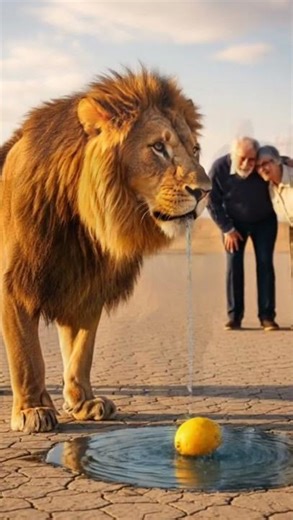 The Lion Who Tried to Save a Lemon Tree | Heart Touching Desert Story | Hindi Moral World #shorts