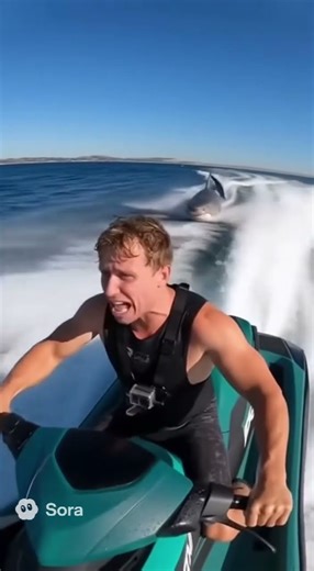 Shark Chases Tourist On Seadoo