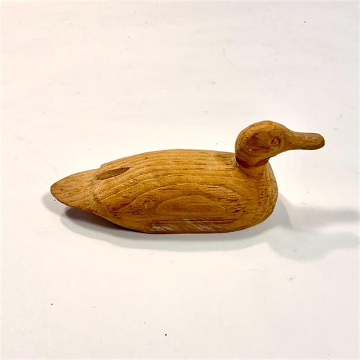 Miniature Duck Decoy, Vintage Wood Carving, Ca: 1950s. - Etsy