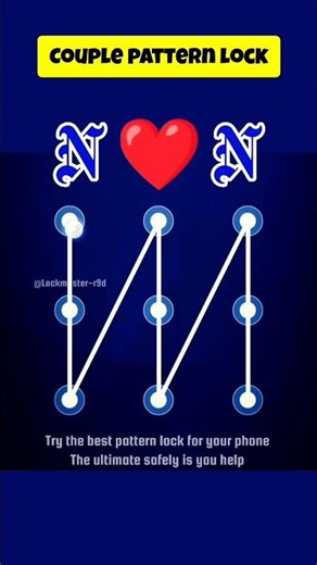 N + N Couple Pattern Lock ❤️ #viral #pattern #japan #1000subscriber
