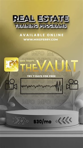 The Mike Ferry Organization on Instagram: "Real Estate Agents lose countless opportunities by guessing instead of using proven systems. In a market this competitive, you can’t afford to “wing it.” That’s why we built The Vault ... the most comprehensive digital library of Mike Ferry sales training materials ever created. With exclusive interviews, coaching clips, retreat highlights, and step-by-step training videos, you’ll have the tools top producers use to thrive. Watch. Listen. Learn. Anytime