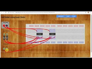 Implement Half adder on Virtual Lab