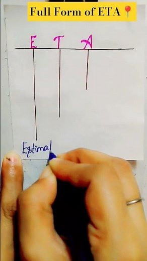 Estimated Time of Arrival | Full Form of ETA | Meaning of ETA | #shortsfeed #shorts #eta #fullform