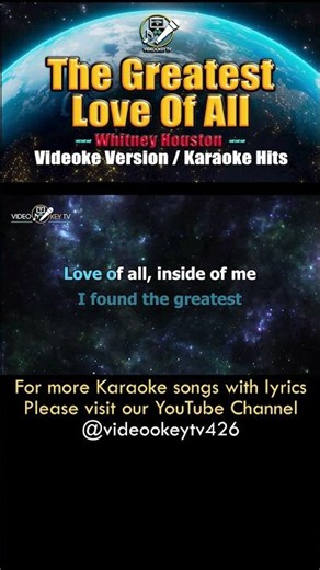 The greatest love of all - Whitney Houston (KaraokeIeaser) #karaoke #karaokesongswithlyrics
