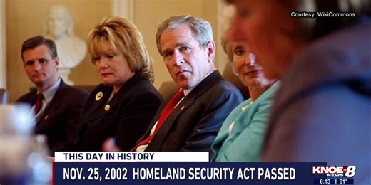 Congress passes Homeland Security Act on Nov. 25, 2002