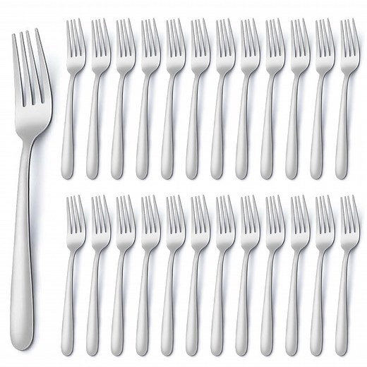 Bestdin 24 Pieces Dinner Forks, Food Grade Stainless Steel 7.1" Forks Silverware, Table Forks Use for Home Kitchen Restaurant, Flatware Silverware Forks, Mirror Polished & Dishwasher Safe