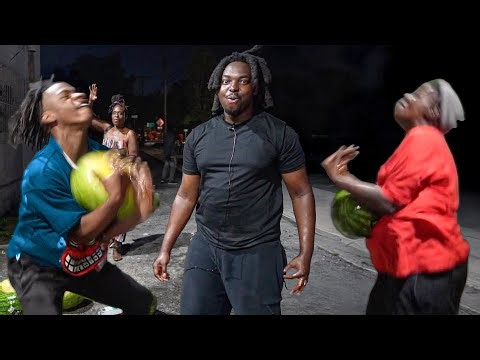 Paying Strangers In The Trenches to Catch a Watermelon With Baby Oil 3!