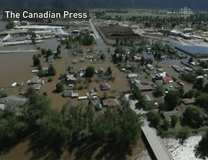 38K views · 592 reactions | Aerial footage from this weekend shows the devastating impact of flood waters, which have now mixed with sewage, in Grand Forks, B.C. | CBC Vancouver | Facebook