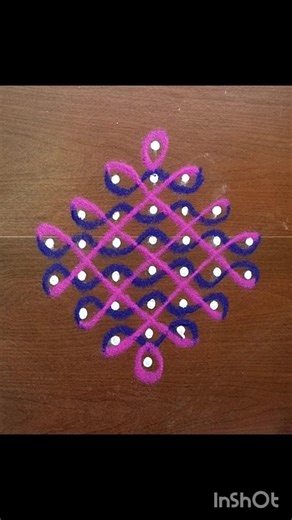 8*2 Simple and easy kolam for beginners & pulli kolam