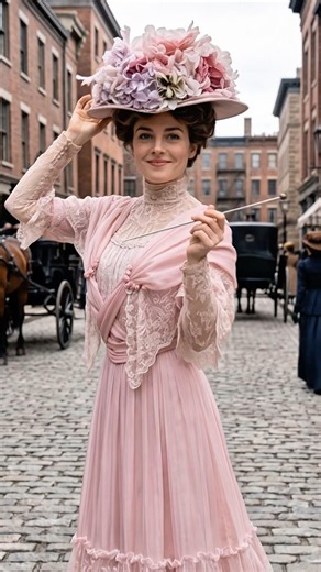 This is how women in the early 1900s protected themself #womenshistory #femalehistory #edwardian