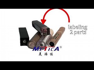 Automatic lipstick top and bottom labeling machine