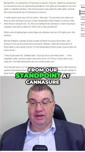 LED Fire Safety: Cannasure's Cultivator Insurance Insight #shorts