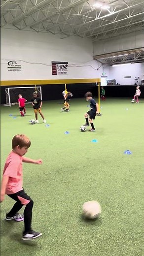 Monday night with our 6 pm Beginner II group training at The Soccer Factory MD