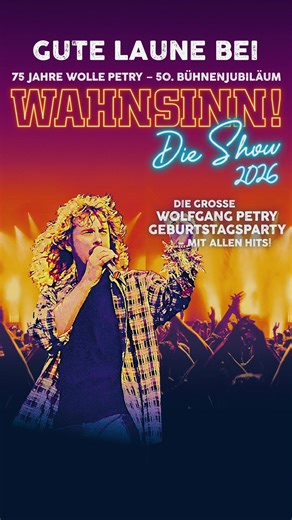 Überall nur gute Laune und bei uns ganz besonders! 🎉 Denn bei WAHNSINN! – Die Show feiern wir das Lebensgefühl pur: die größten Wolfgang Petry-Hits, echte Emotionen und eine Zeitreise zurück in die 90er. 😍 Erlebt im Herbst 2026 unvergessliche Momente, die Musik und die Energie von damals, als gäbe es kein Morgen! 🔥 🎟️Sichert euch jetzt eure Tickets unter https://bit.ly/Wahnsinn2026 #semmelconcerts #wahnsinndieshow