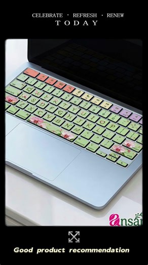 Multi-Country Language Keyboard Stickers, Suitable for Various Macbook Models🌸🌿#macbook #flowers