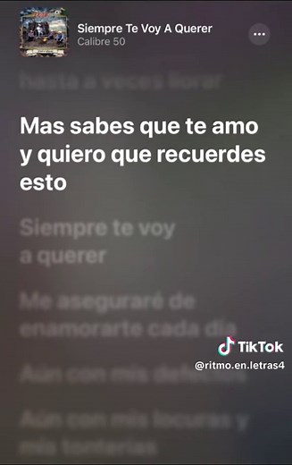 Siempre te voy a querer - Calibre 50: letras y ritmo