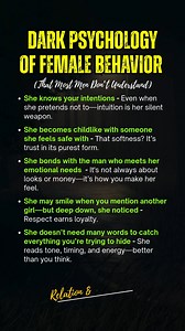 612K views · 5.7K reactions |  “Female psychology isn’t soft. It’s layered, observant, and deeply emotional.”  Save this. ❤️ Follow for more raw truths about love, mindset & human behavior. | Relation & Love Fact | Facebook