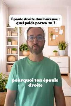 Ce que révèle une douleur à l'épaule droite