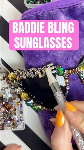 Making DIY Baddie Bling Sunglasses #craftideas